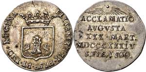 1834. Isabel II. Bejucal. Medalla de ... 