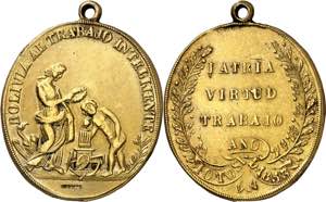 Bolivia. 1853. Premio en Potosí. Medalla. ... 