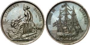 1868. Alzamiento Nacional. Medalla. (Cano ... 