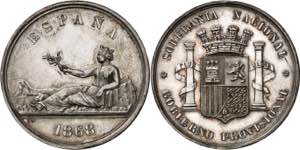 1868. Alzamiento Nacional. Medalla. (Ruiz ... 