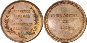 1868.  Homenaje a Olózaga. Medalla. (Ruiz ... 
