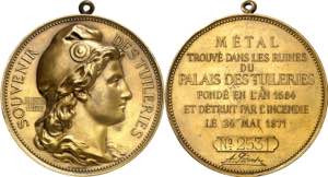 Francia. 1871. III República. Metal del ... 