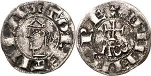 Alfonso VII (1126-1157). Toledo. Dinero. ... 