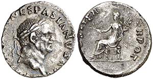 (70 d.C.). Vespasiano. Denario. (Spink 2285) ... 
