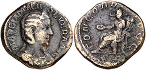 (245-247 d.C.). Otacilia Severa. Sestercio. ... 