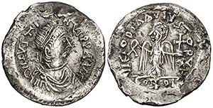 Justino II (565-578). ¿Tremissis?. (Falta ... 
