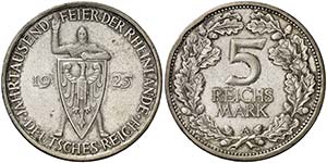 1925. Alemania. A (Berlín). 5 reichsmark. ... 