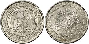 1932 Alemania. A (Berlín). 5 reichsmark. ... 