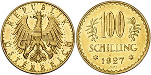 1927. Austria. 100 schilling. (Fr. 520) (Kr. ... 