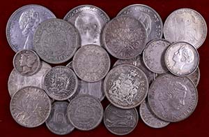 Lote de 25 monedas en plata de diferentes ... 