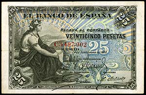 1906. 25 pesetas. (Ed. B98a) (Ed. 314a). 24 ... 
