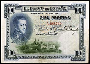 1925. 100 pesetas. (Ed. B107) (Ed. 323). 1 ... 