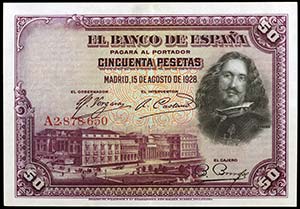 1928. 50 pesetas. (Ed. B113a) (Ed. 329a). 15 ... 