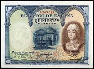 1927. 500 pesetas. (Ed. C3) (Ed. 352). 24 de ... 