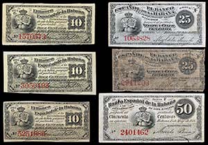 1872 a 1883. Banco Español de la Habana. 10 ... 