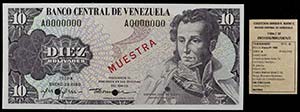 1980. Venezuela. Banco Central. ABNC. 10 ... 