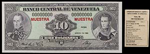 1986. Banco Central. ABNC. 10 bolívares. ... 
