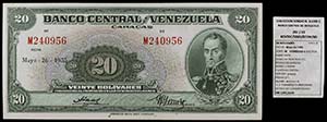1955. Venezuela. Banco Central. ABNC. 20 ... 