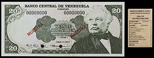 1977. Venezuela. Banco Central. ABNC. 20 ... 