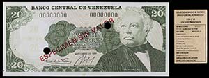 1984. Venezuela. Banco Central. CdMB. 20 ... 