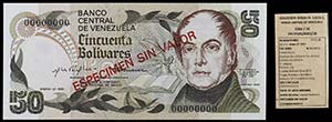 1981. Venezuela. Banco Central. TDLR. 50 ... 