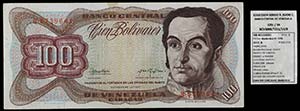 1972. Venezuela. Banco Central. BDDK. 100 ... 