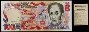 1980. Venezuela. Banco Central. TDLR. 100 ... 