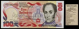 1980. Venezuela. Banco Central. TDLR. 100 ... 