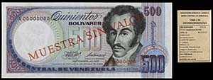 1981. Venezuela. Banco Central. BDDK. 500 ... 