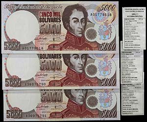 1994. Venezuela. Banco Central. ABNC. 5000 ... 