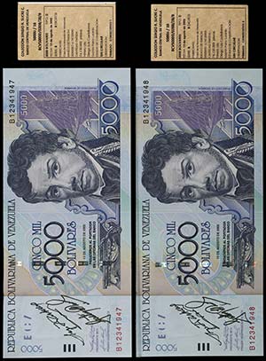 2002. Venezuela. Banco Central. CdMV. 5000 ... 