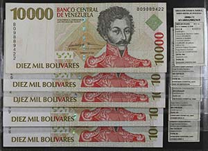 1998. Venezuela. Banco Central. G & D. 10000 ... 