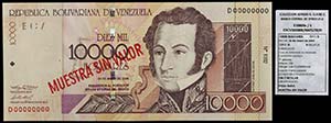 2004. Venezuela. Banco Central. CdMV. 10000 ... 