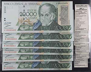 1998. Venezuela. Banco Central. G & D. 20000 ... 