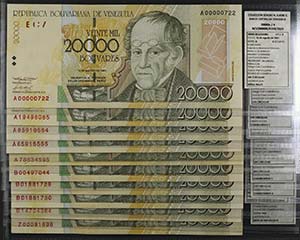 2001. Venezuela. Banco Central. CdMV. 20000 ... 