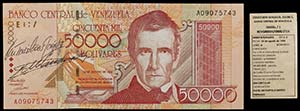 1998. Venezuela. Banco Central. DCRI. 50000 ... 