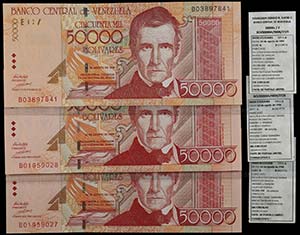 1998. Venezuela. Banco Central. DLRI. 50000 ... 