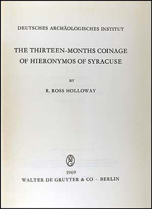 HOLLOWAY, R. R.: The Thirteen-Months ... 
