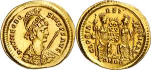 (415 d.C.). Teodosio II. Constantinopla. ... 