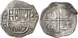 1594. Felipe II. Granada. F. 4 reales. AC. ... 