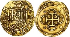 s/d. Felipe II. Sevilla. B. 2 escudos. ... 