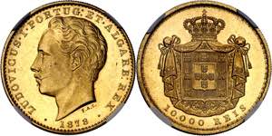 Portugal. 1878. Luis I. 10000 reis. (Fr. ... 