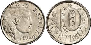 1929. Alfonso XIII. 10 céntimos. (AC. 20, ... 
