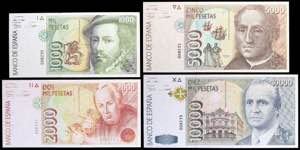 1992. 1000, 2000, 5000 y 10000 pesetas. 4 ... 