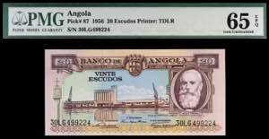 Angola. 1956. Banco de Angola. 20 escudos. ... 