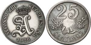 1926. Alfonso XIII. 25 céntimos. (AC. 25, ... 