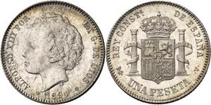 1894*1894. Alfonso XIII. PGV. 1 peseta. (AC. ... 