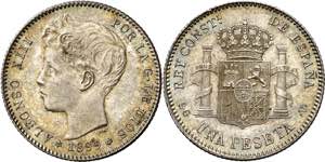 1899*1899. Alfonso XIII. SGV. 1 peseta. (AC. ... 