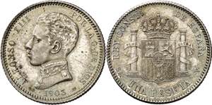 1903*1903. Alfonso XIII. SMV. 1 peseta. (AC. ... 