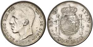 1929*1929. Alfonso XIII. PCS. 1 peseta. (AC. ... 
